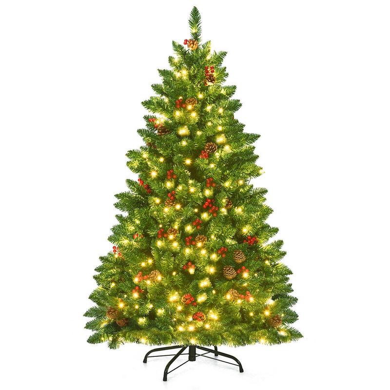 4.5 Feet Pre-lit Christmas Tree, 300 LED Lights, Green