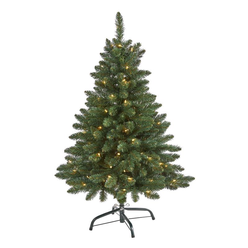 4 Northern Rocky Spruce Artificial Christmas Tree with 100 Clear Lights and 268 Bendable Branches