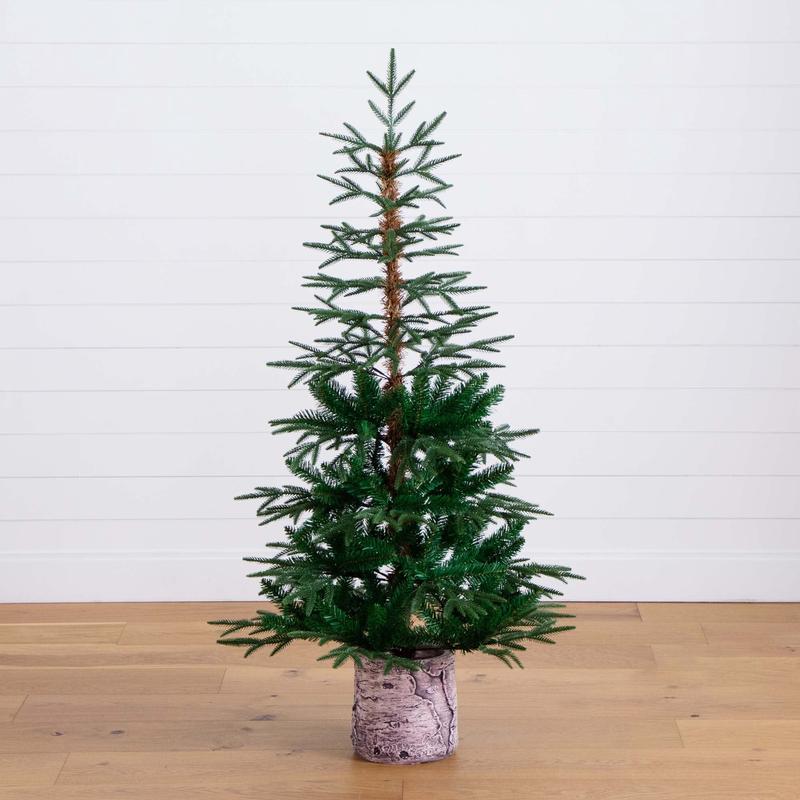 5 Artificial Woodland Fir Christmas Tree in Decorative Planter