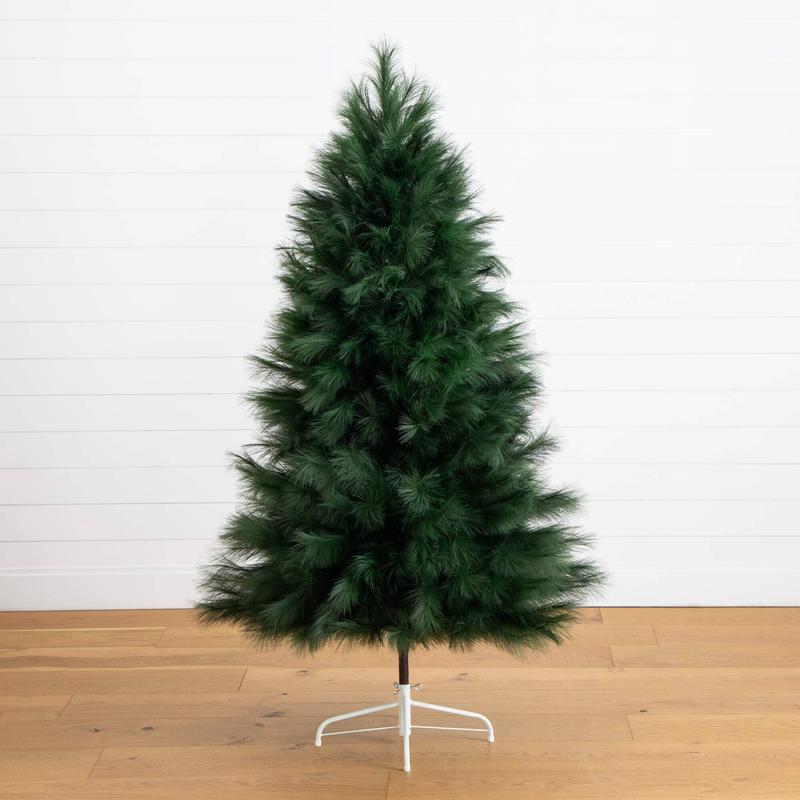 6' Artificial Green Pampas Grass Christmas Tree
