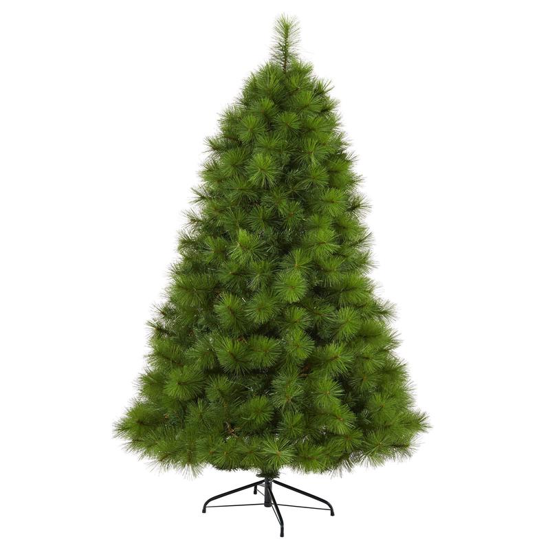 6 Green Scotch Pine Artificial Christmas Tree with 300 Clear LED Lights