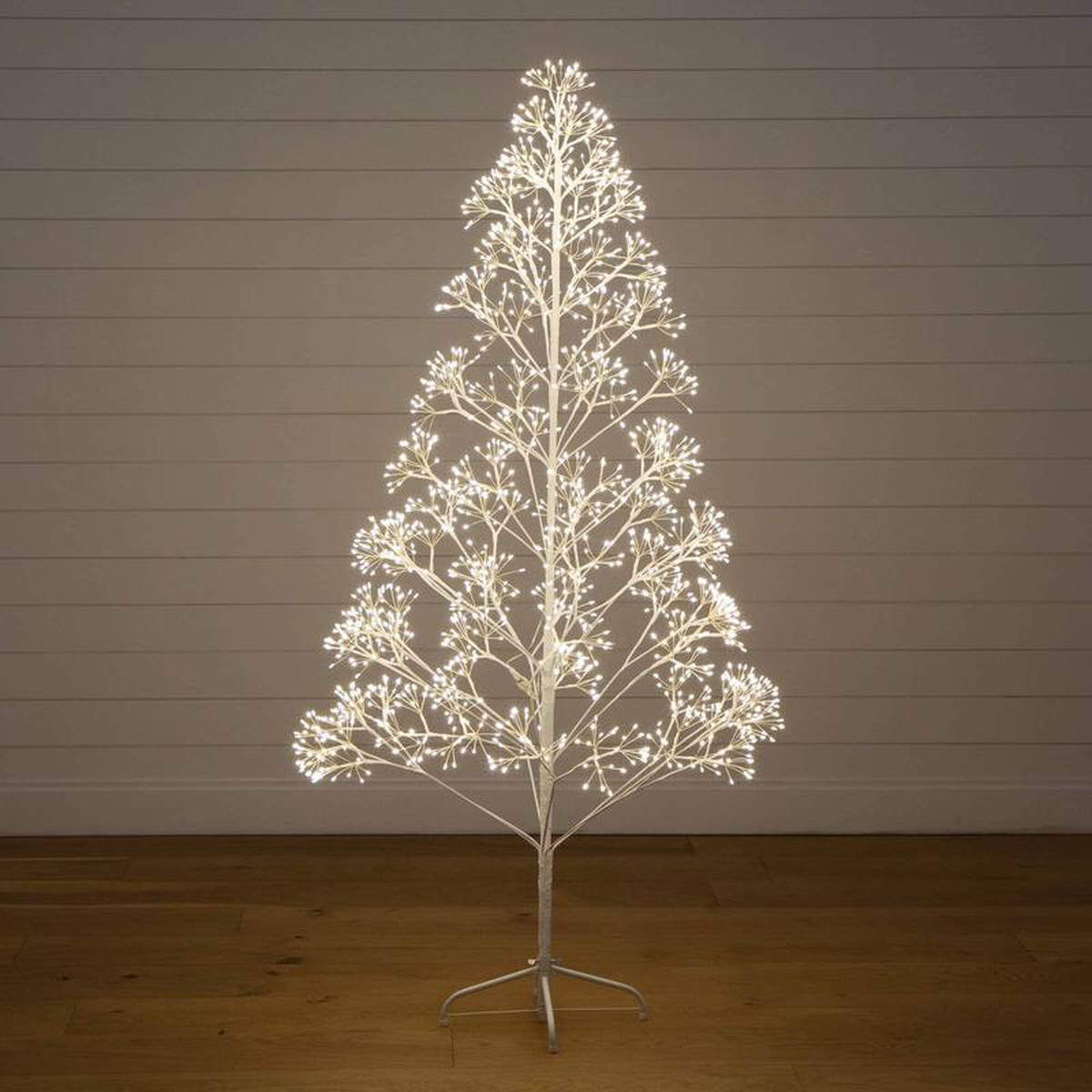 6 Pre-Lit Artificial White Starburst Tree with 1680 Fairy Warm White LED Lights
