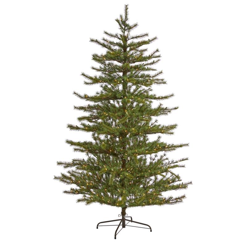 7 Vancouver Mountain Pine Artificial Christmas Tree with 450 Clear Lights and 1762 Bendable Branches