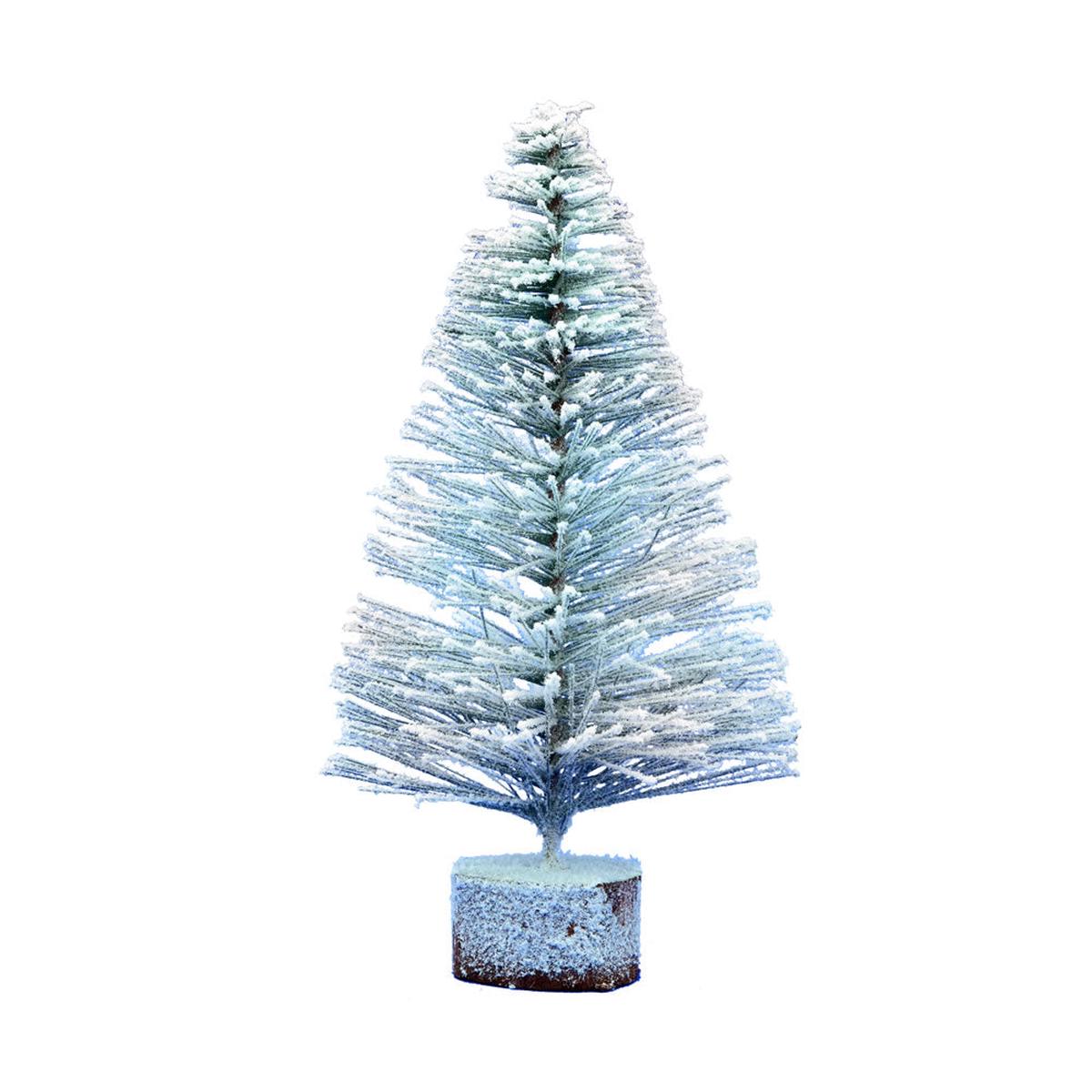Vickerman 10in. Flocked Village Artificial Christmas tree
