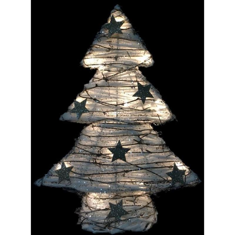 21.6" Rattan Tree with White Gauze