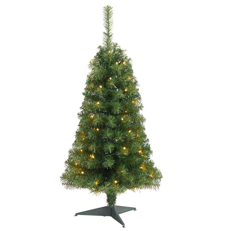 3 Green Artificial Christmas Tree with 50 LED Lights and 118 Bendable Branches