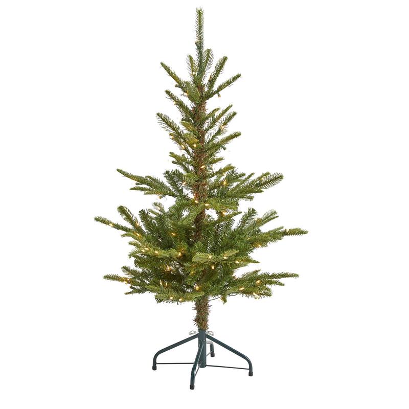 4 Layered Washington Spruce Artificial Christmas Tree with 100 Clear LED Lights and 189 Bendable Branches