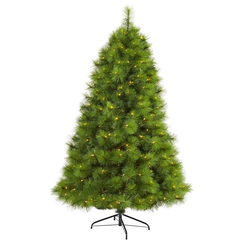 6.5 Green Scotch Pine Artificial Christmas Tree with 350 Clear LED Lights