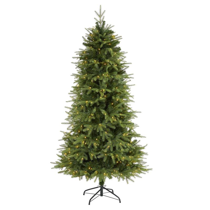 6.5 Vancouver Fir Natural Look Artificial Christmas Tree with 400 Clear LED Lights and 2158 Bendable Branches