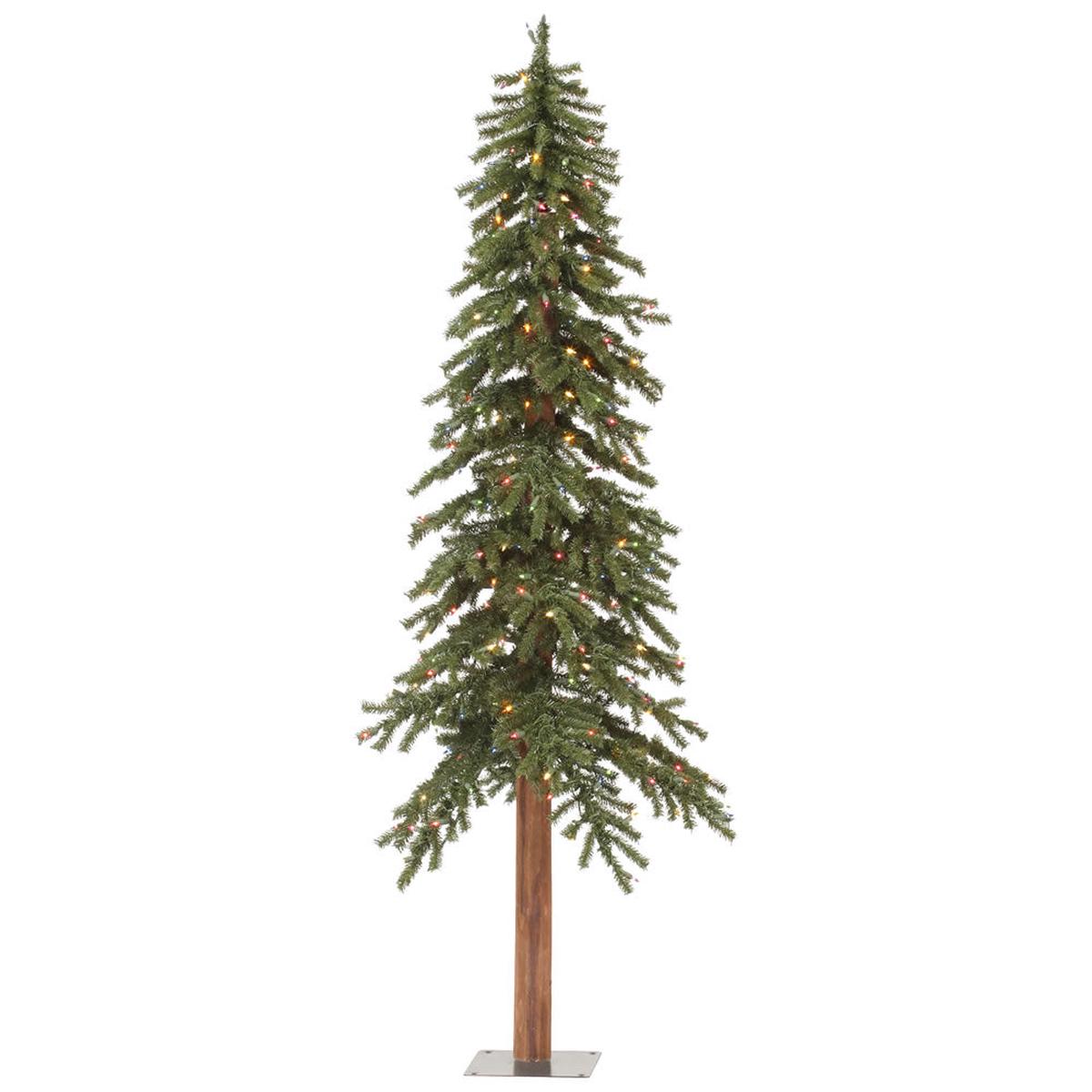 Vickerman 5ft. x 28in. Alpine Artificial Christmas Tree Multi-colored LED Lights