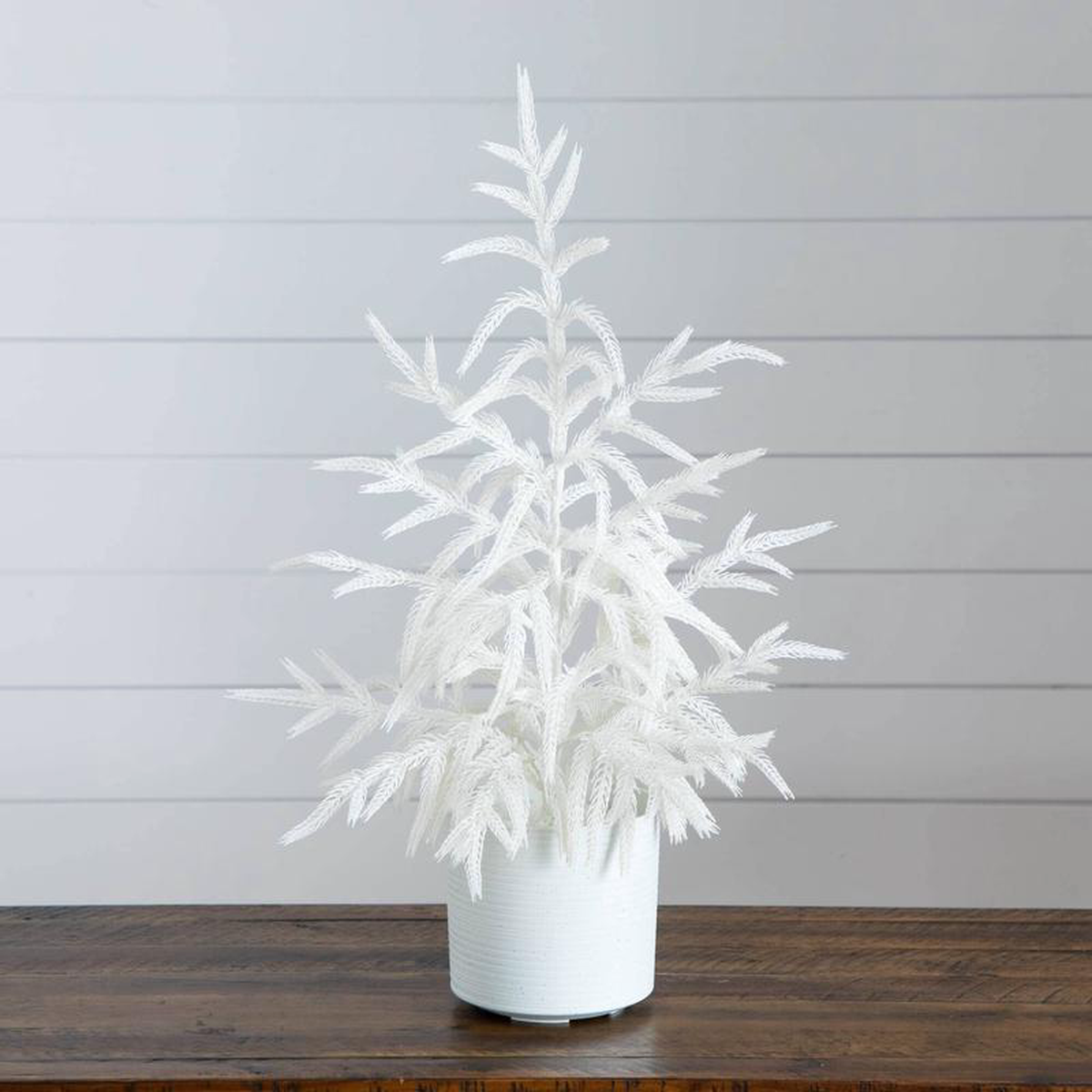 28217 Artificial Real Touch White Norfolk Island Pine Christmas Tree with Natural Look