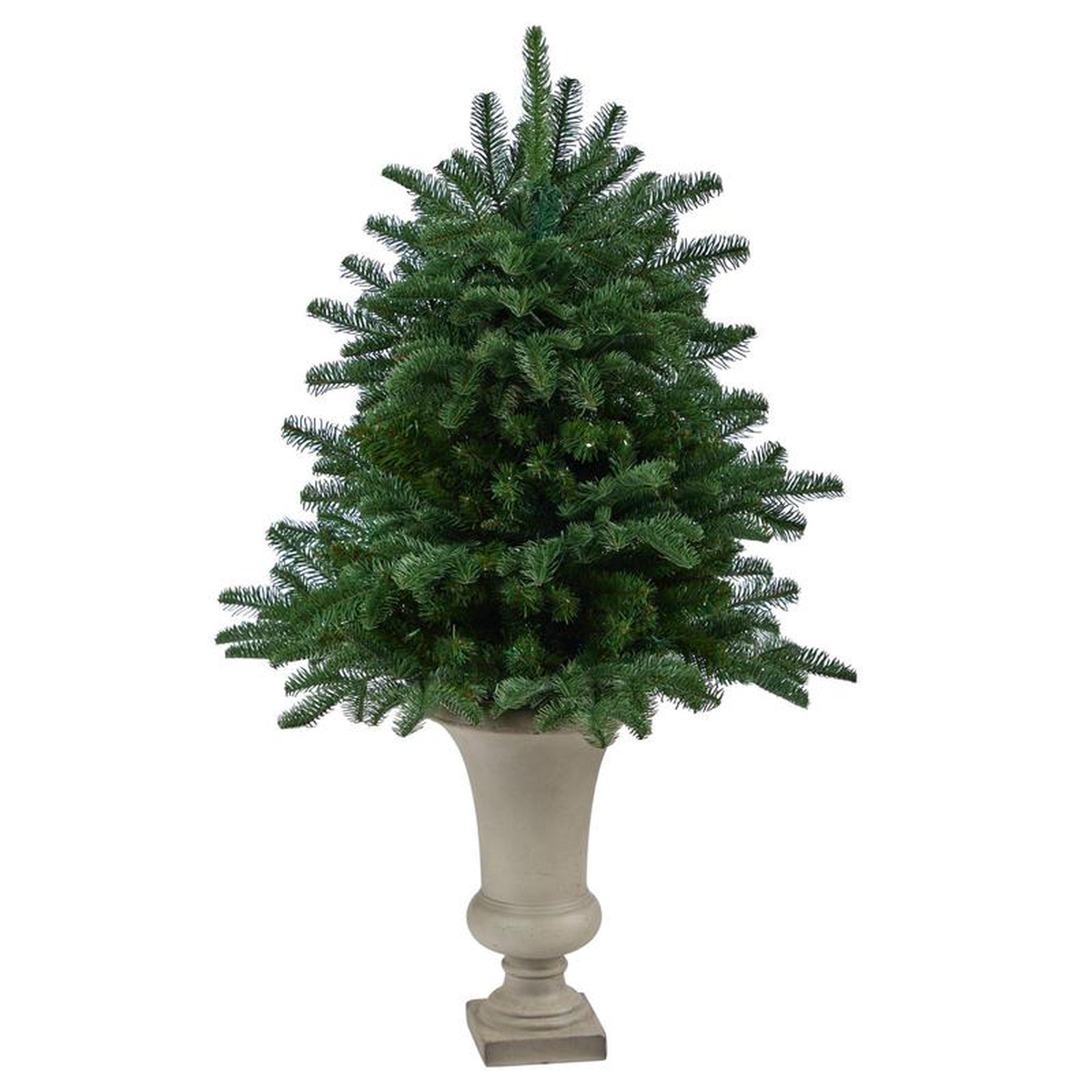 35 South Carolina Spruce Artificial Christmas Tree with 458 Bendable Branches in Sand Colored Urn