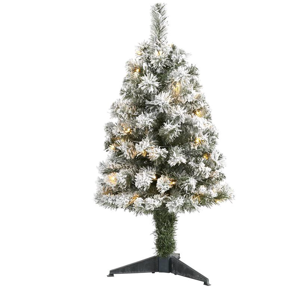 38217 Flocked West Virginia Fir Artificial Christmas Tree with 50 Clear LED Lights