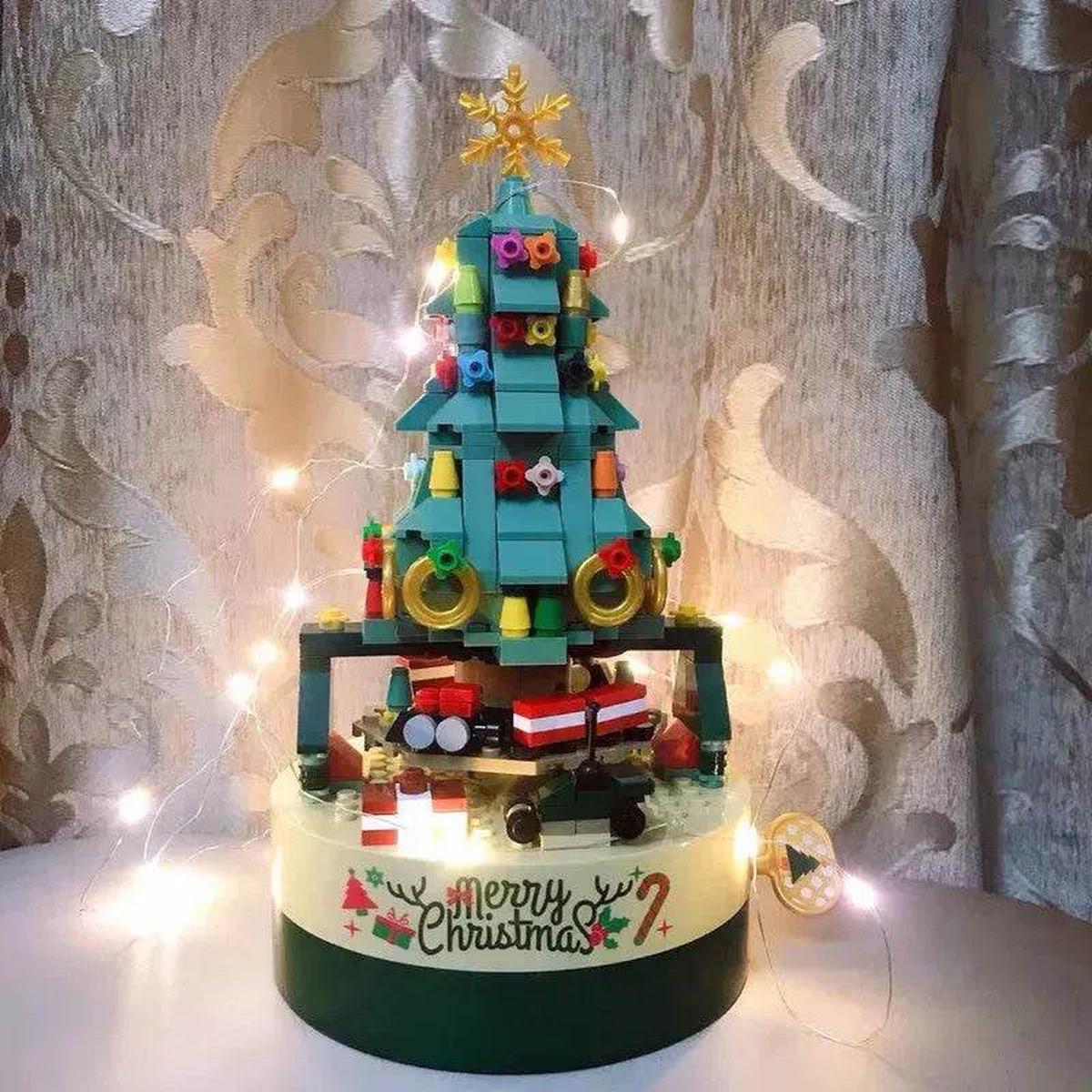 Black Friday deals Christmas Tree Blocks Spin Music Box Blocks
