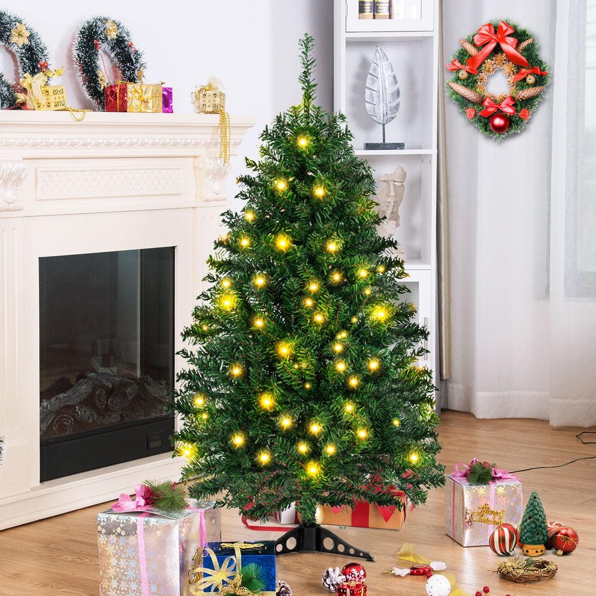 4  LED  4 Feet Tabletop Artificial Christmas Tree with LED Lights