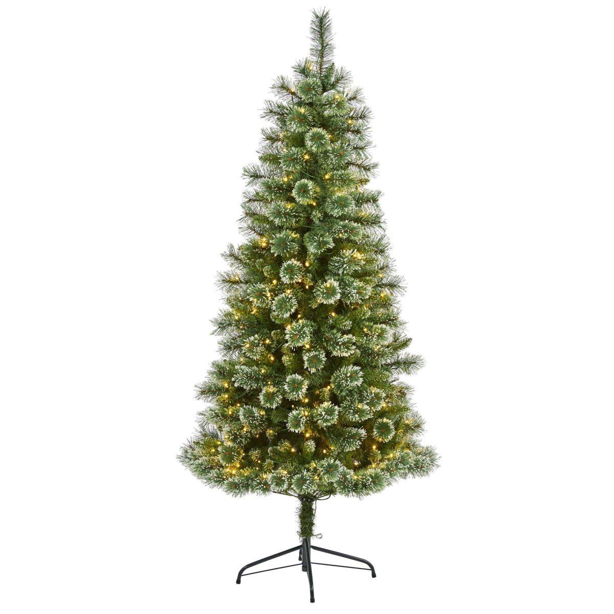 6-ft Wisconsin Slim Snow Tip Pine Tree Compact Elegance for Holiday Cheer