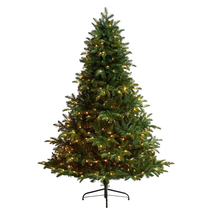 6 South Carolina Spruce Christmas Tree with 400 White Warm Lights and 1908 Bendable Branches