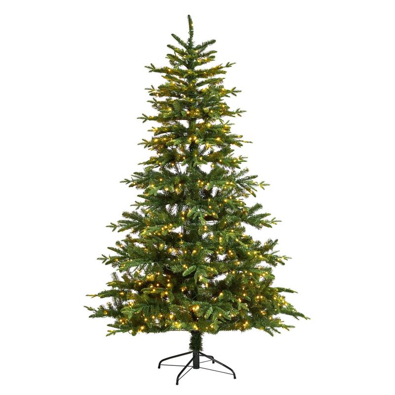 7 Montreal Spruce Christmas Tree with 650 Warm White LED Lights and 1575 Bendable Branches