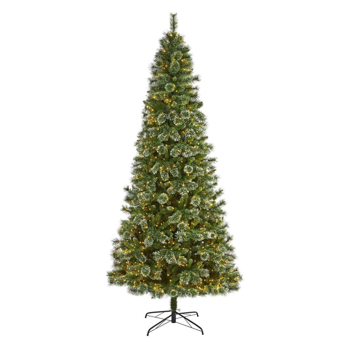 9-ft Slim Snow Tip Pine Tree A Tall Festive Elegance for Any Space