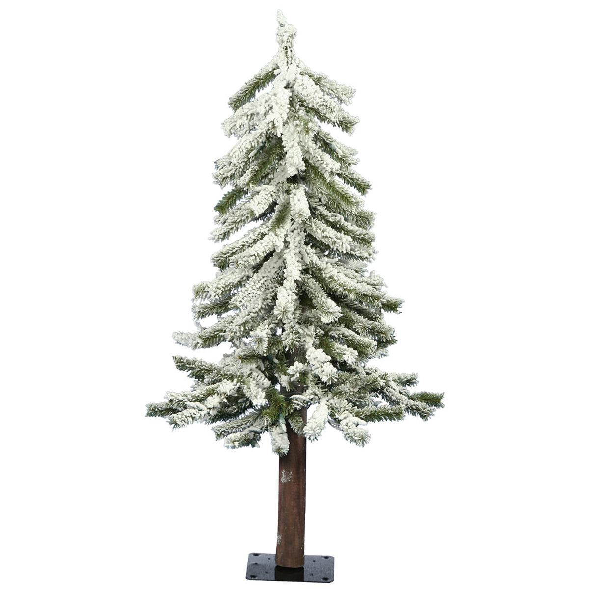 Vickerman Artificial 2ft. x 14in. Flocked Alpine Christmas Tree Unlit