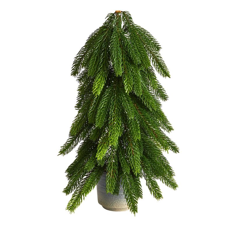 17 Pine Artificial Christmas Tree in Decorative Planter