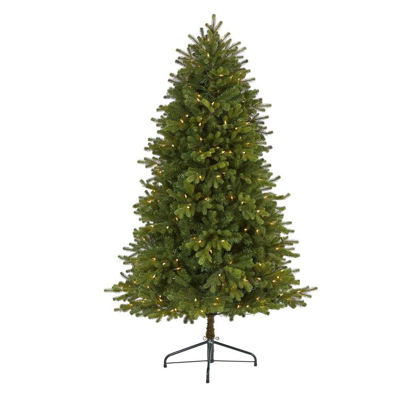 5.5 Washington Fir Artificial Christmas Tree with 300 Clear Lights and 672 Bendable Branches