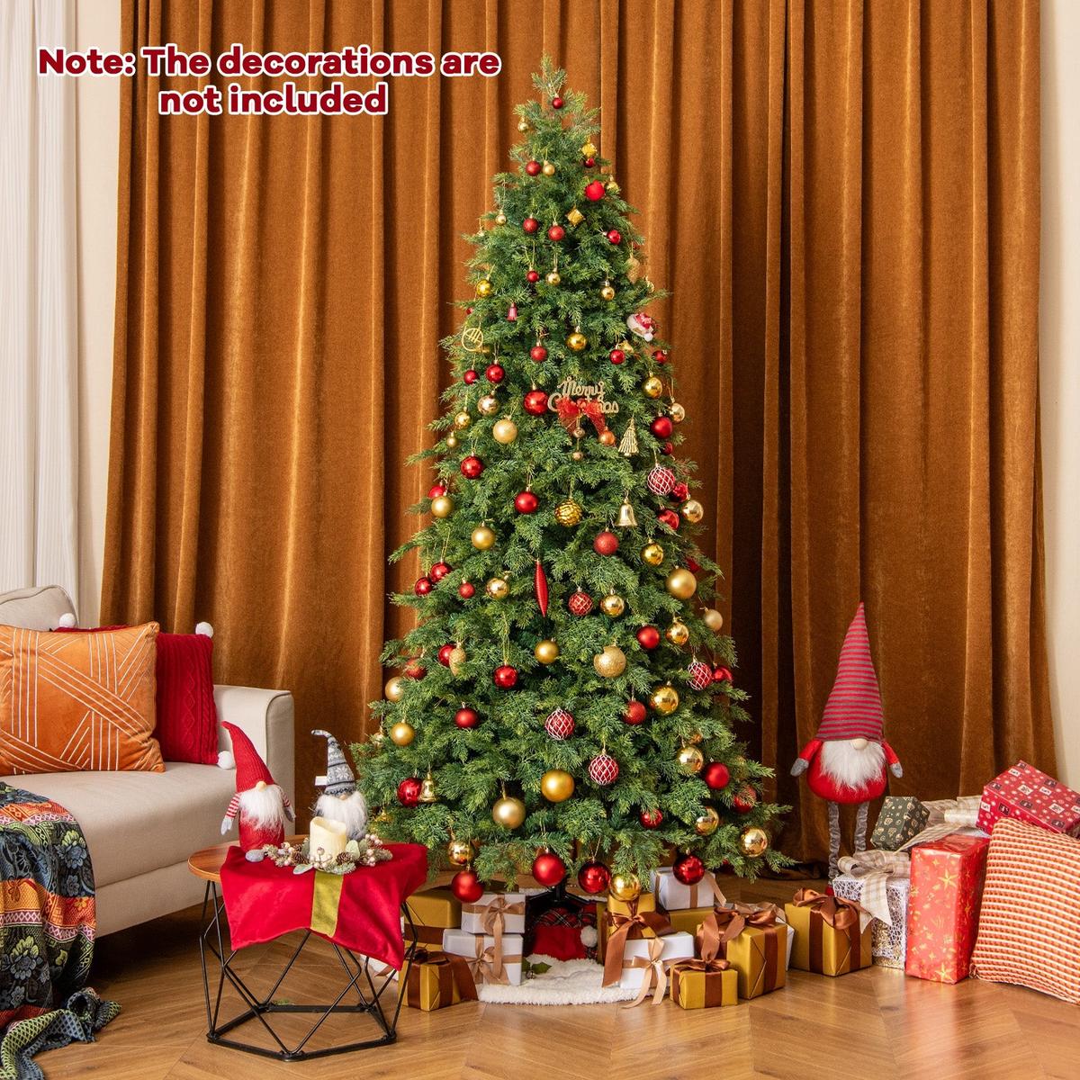 721/1019  - 7.5  Artificial Christmas Tree Green Hinged Holiday Tree with 721/1019 Lush Branch Tips-7.5 ft