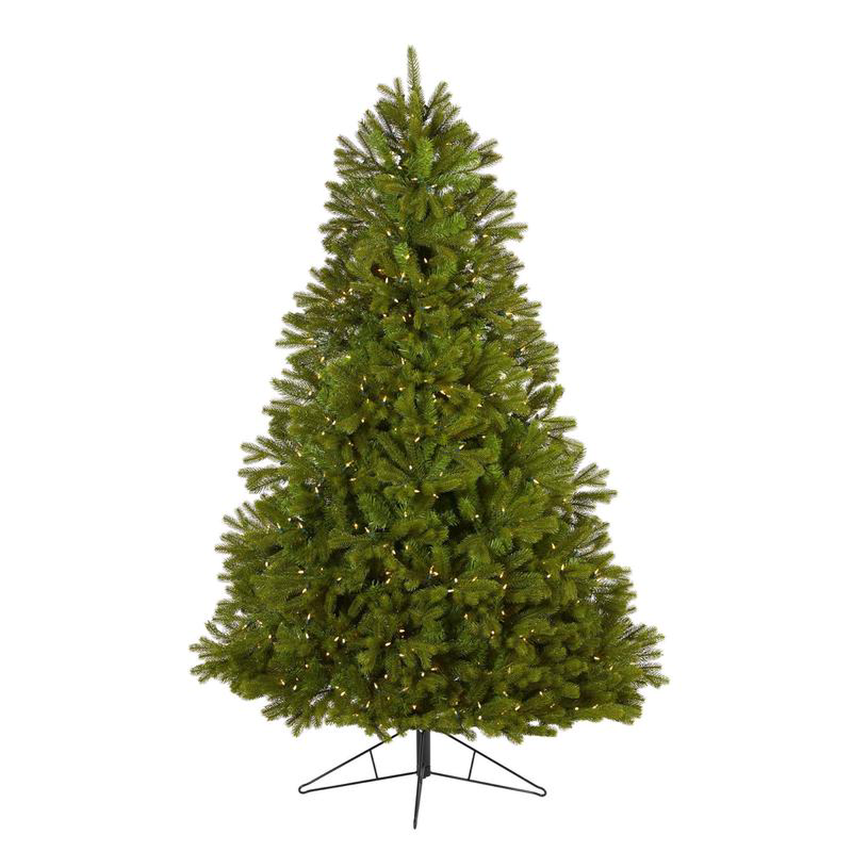 78217 Cambridge Spruce Flat Back Artificial Christmas Tree with 500 Warm White (Multifunction) LED Lights and 960 Bendable Branches