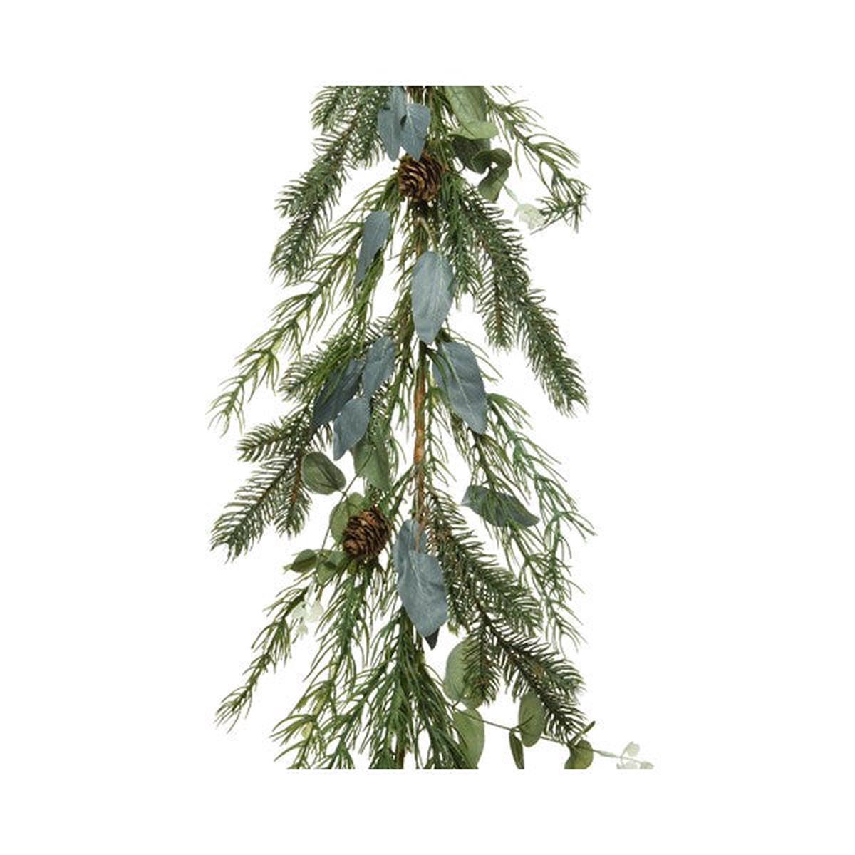 Garland Eucalyptus Pinecones - Green