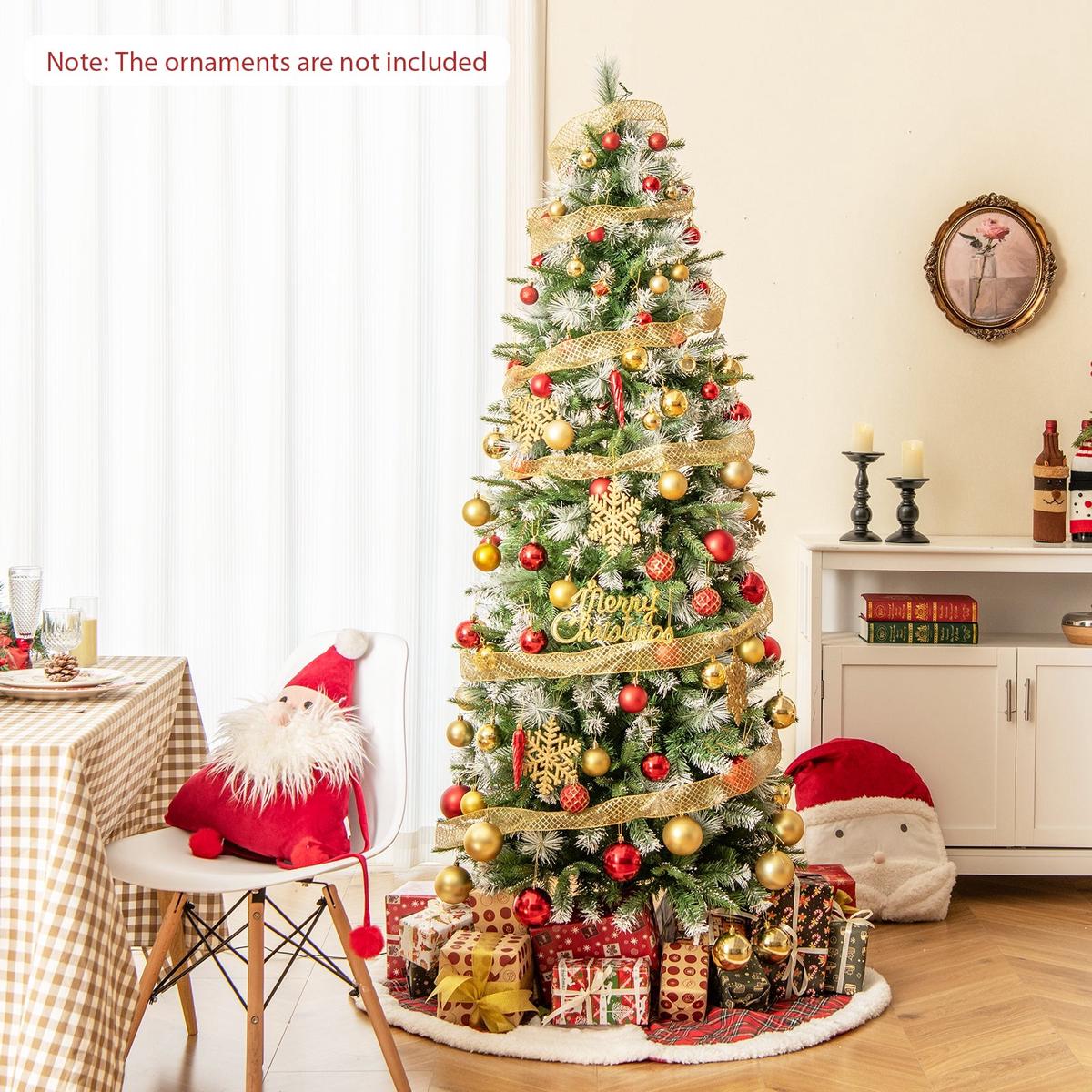 6/7.5/9  LED -S 6/7.5/9 FT Artificial Christmas Tree with Warm-White LED Lights-S