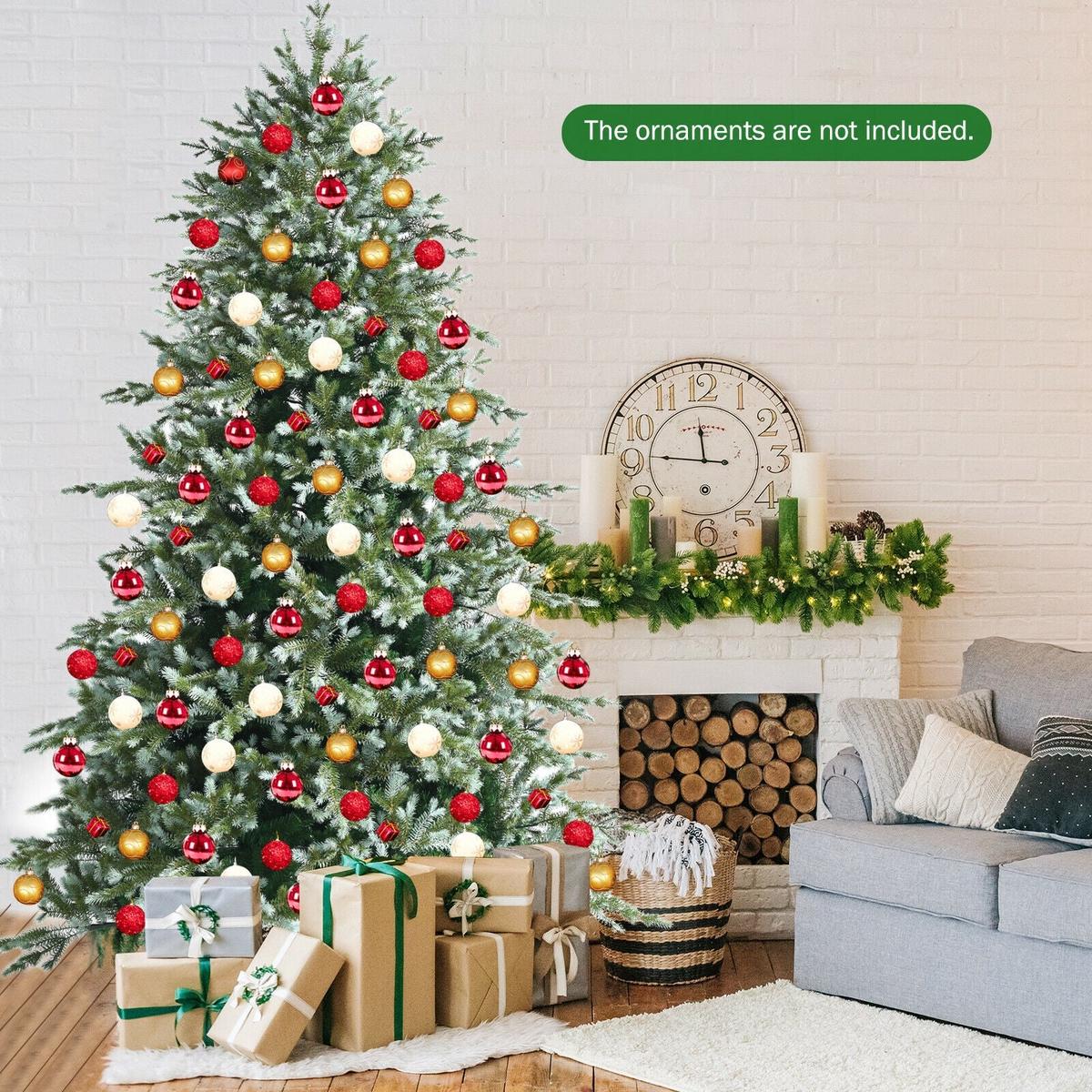 8  PE  PVC  8 Feet Hinged Artificial Christmas Spruce Tree with Mixed PE and PVC Tips