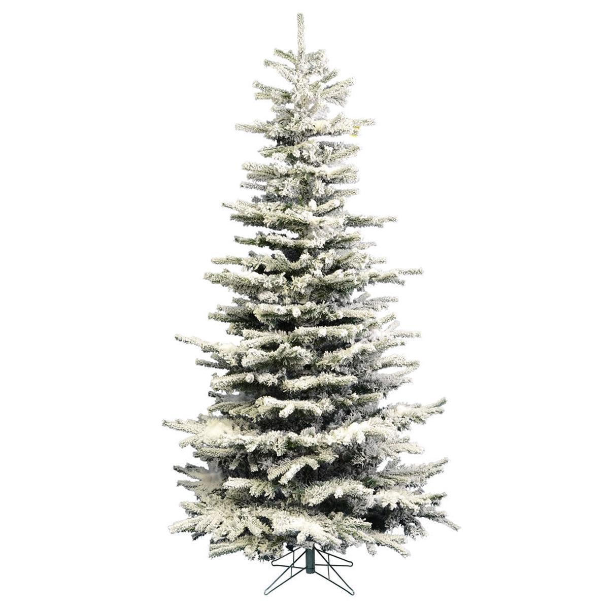 Vickerman 8.5ft. Flocked Sierra Fir Slim Artificial Christmas Tree Unlit