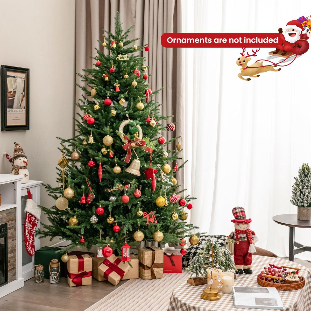 280  LED  8  - 7  Pre-lit Christmas Tree with 280 Warm White LED Lights and 8 Lighting Modes-7 ft