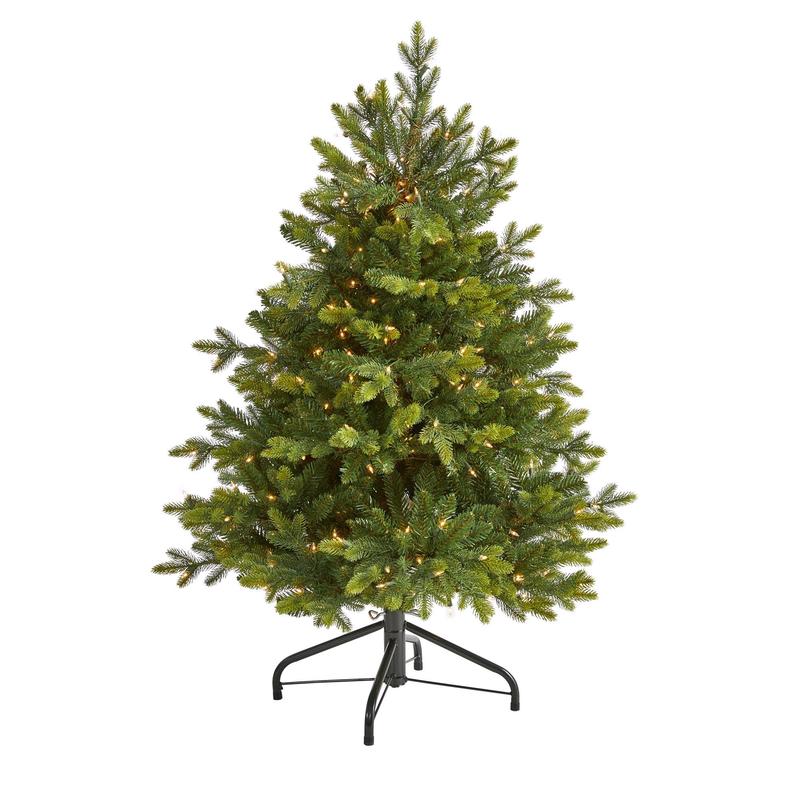 4 North Carolina Fir Artificial Christmas Tree with 250 Clear Lights and 1003 Bendable Branches