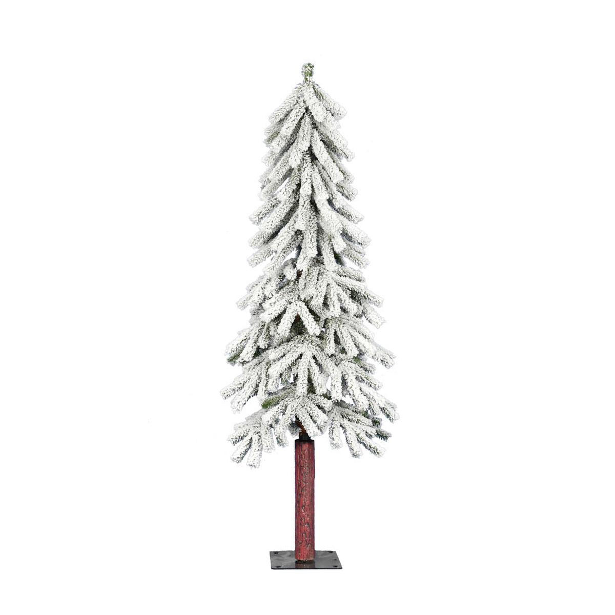 Vickerman 4ft. x 24in. Flocked Alpine Artificial Christmas Tree Unlit