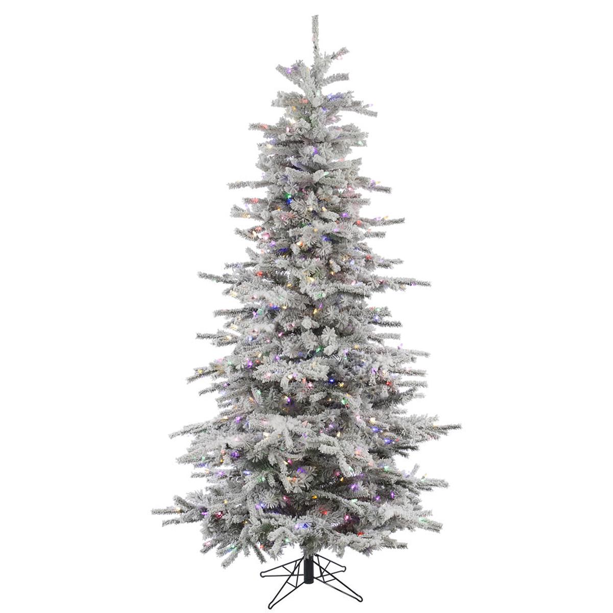 Vickerman 6.5ft. Sierra Fir Slim Artificial ChristmasTree Multi-Colored LED lights