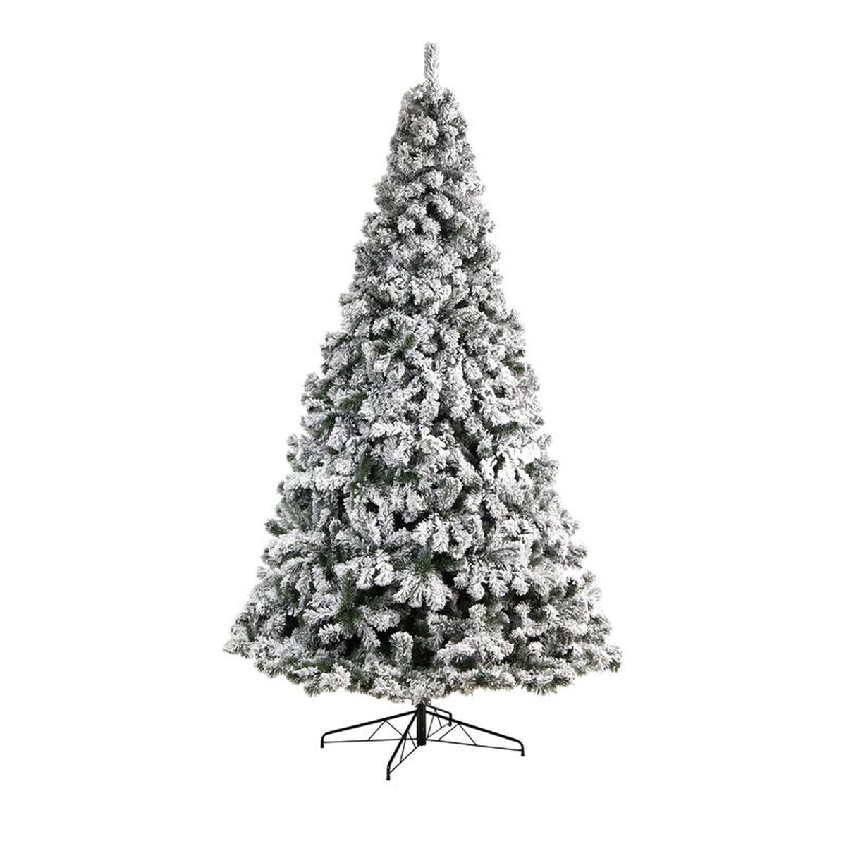 108217 Flocked West Virginia Fir Artificial Christmas Tree with 1680 Bendable Branches