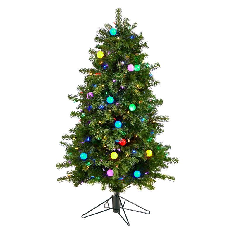 4 Montana Mountain Fir Multi Color Artificial Christmas Tree
