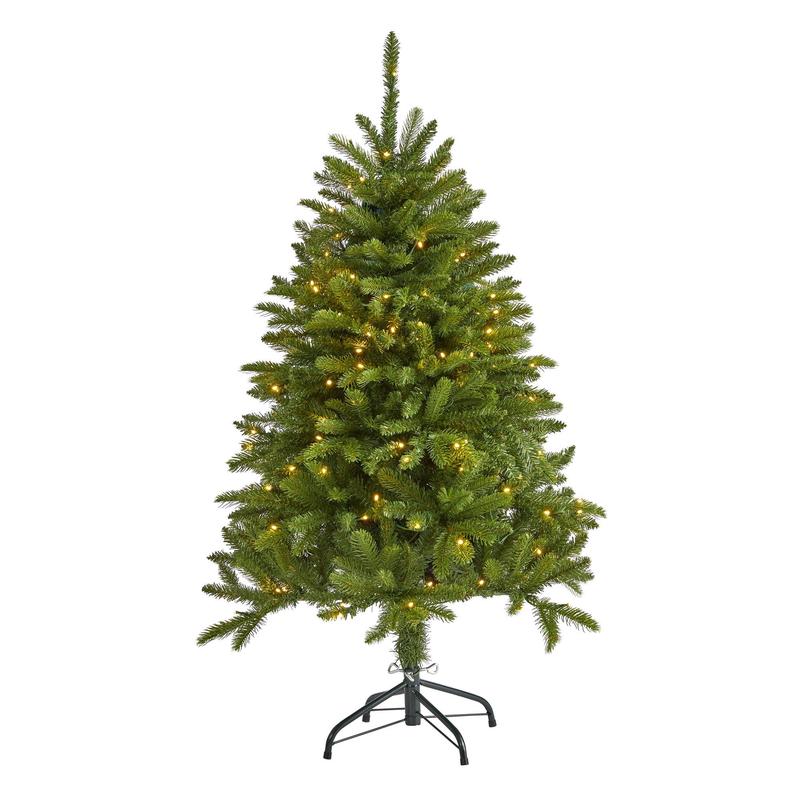 4 Sierra Spruce Natural Look Artificial Christmas Tree with 150 Clear LED Lights