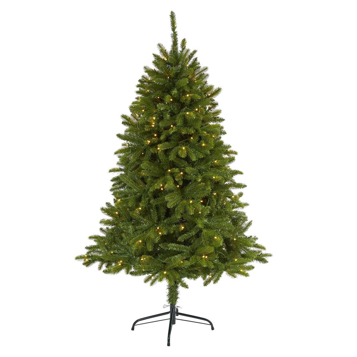 5 Sierra Spruce Natural Look Artificial Christmas Tree with 200 Clear LED Lights