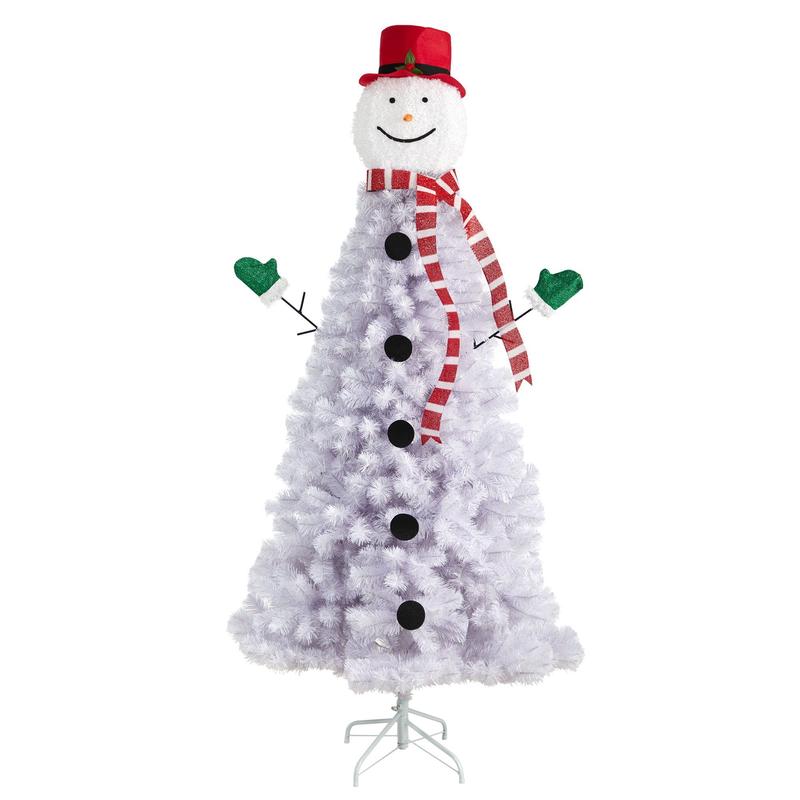 6.5 Snowman Artificial Christmas Tree with 804 Bendable Branches