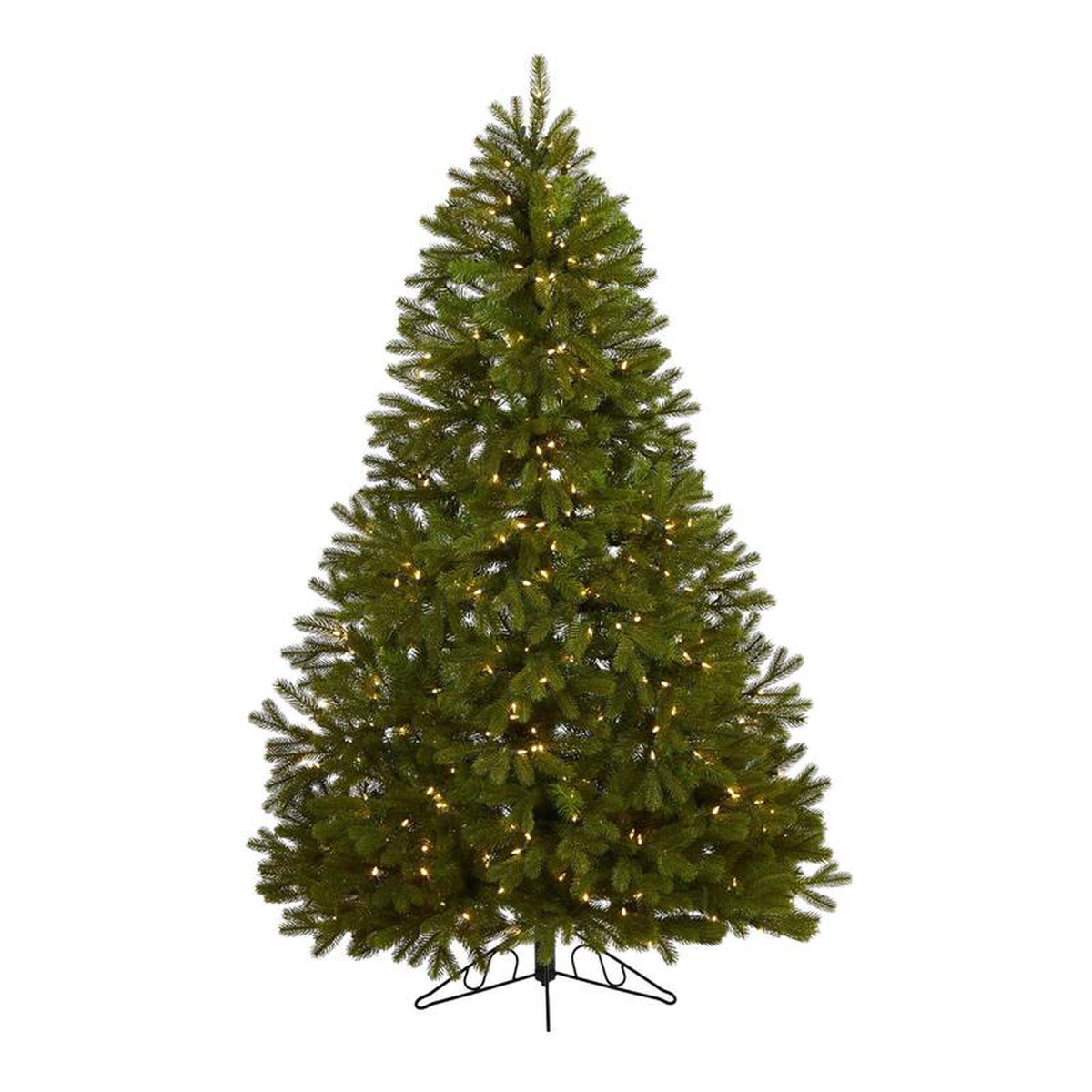 6 Cambridge Spruce Flat Back Artificial Christmas Tree with 350 Warm White (Multifunction) LED Lights and 642 Bendable Branches