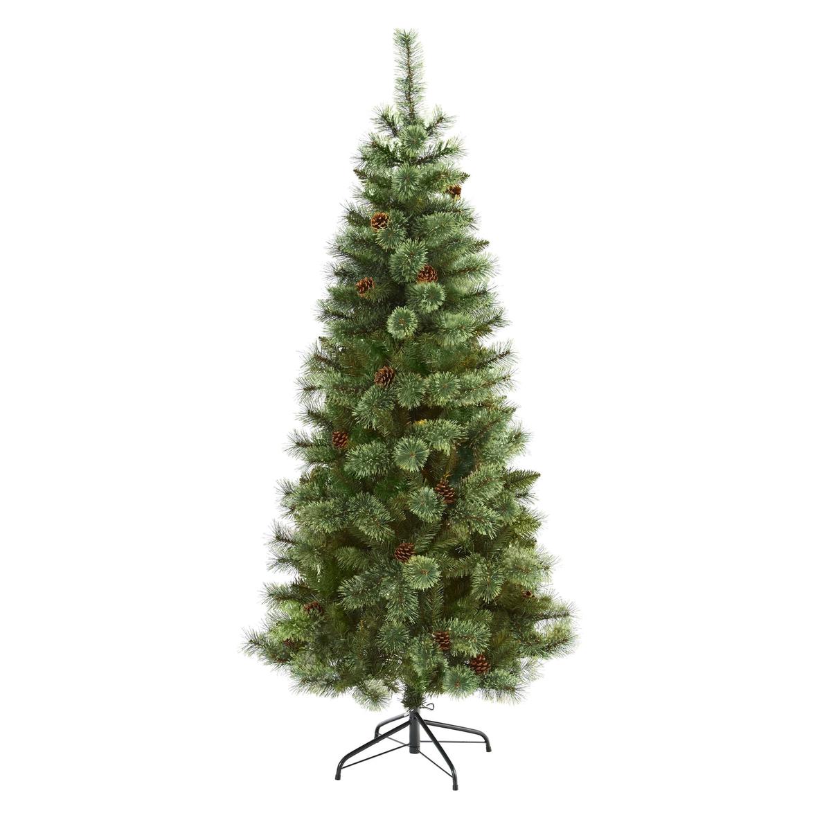 6 White Mountain Pine Artificial Christmas Tree with 477 Bendable Branches