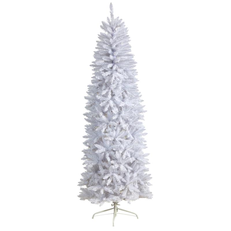 7 Slim White Artificial Christmas Tree with 995 Bendable Branches