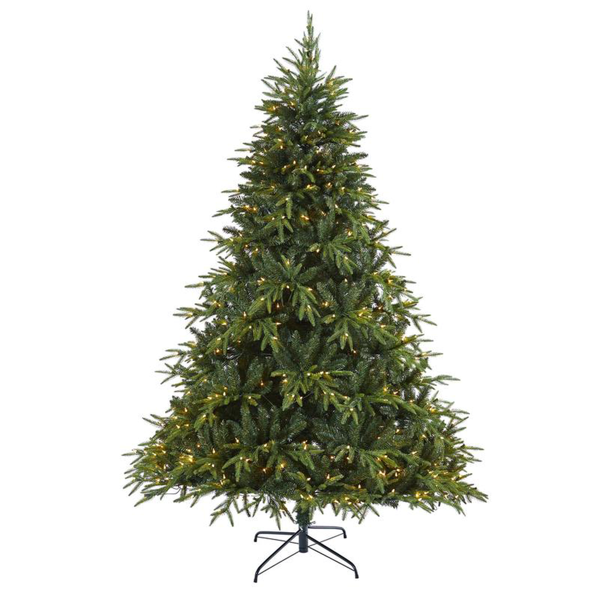 75 Colorado Mountain Fir Natural Look Artificial Christmas Tree with 600 Clear LED Lights and 3048 Bendable Branches