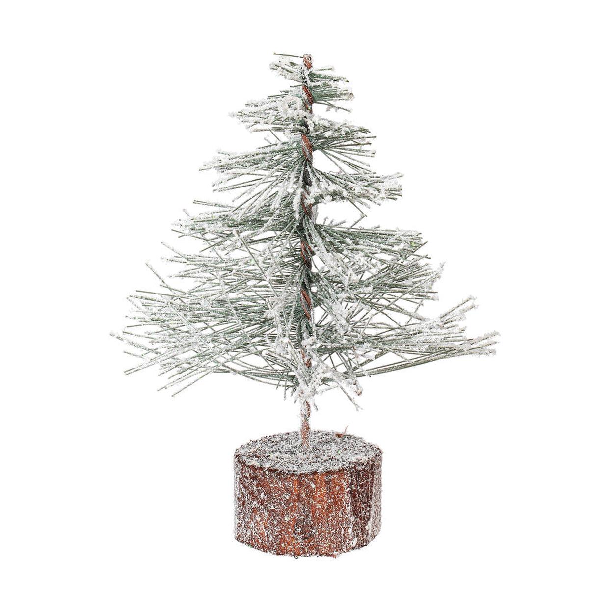 Vickerman 6in. Flocked Village Artificial Christmas tree Unlit Set of 6