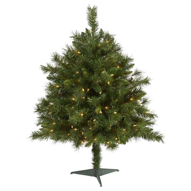 3 Wyoming Mixed Pine Artificial Christmas Tree with 150 Clear Lights and 270 Bendable Branches