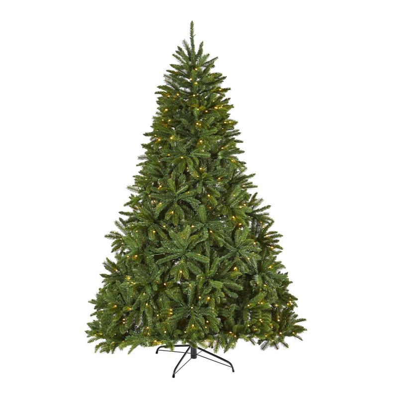 7 Sierra Spruce Natural Look Artificial Christmas Tree with 500 Clear LED Lights and 2213 Tips