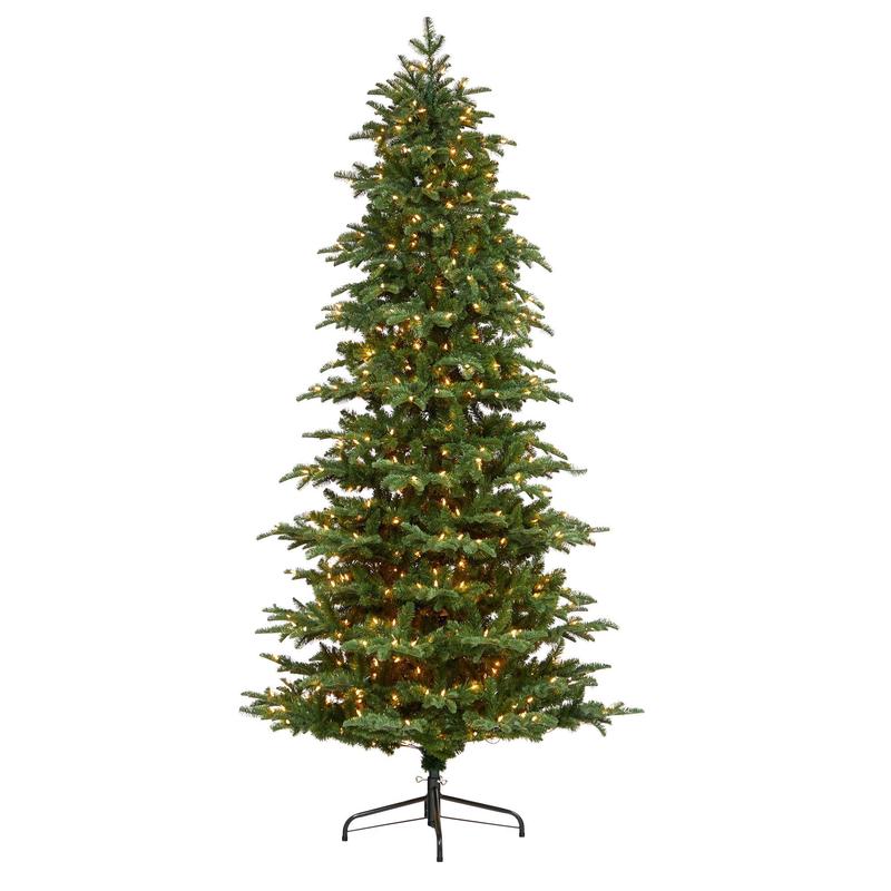 8 South Carolina Fir Artificial Christmas Tree with 650 Clear LED Lights and 2598 Bendable Branches