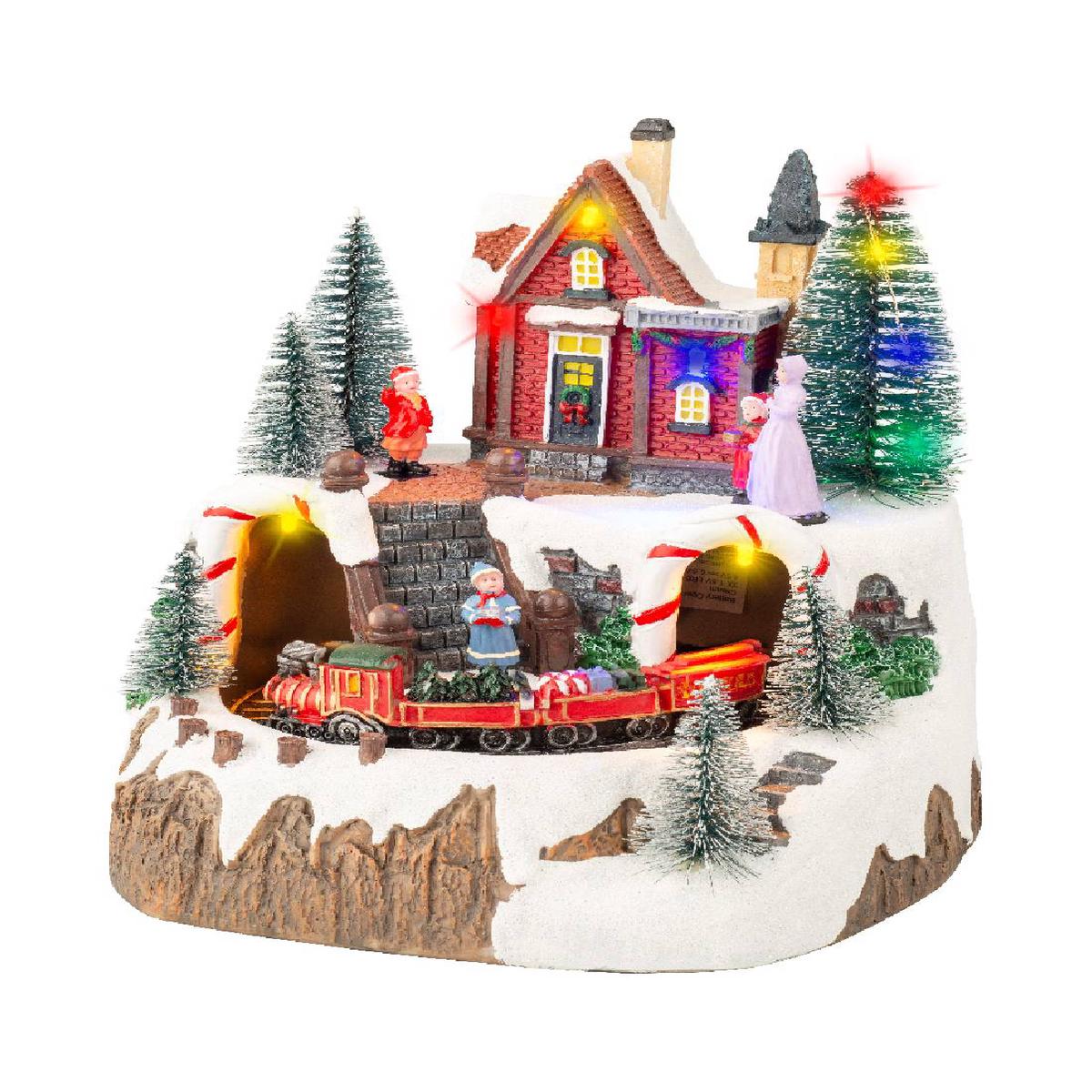 Christmas Music Box Festive Scenery LED h 20.5cm